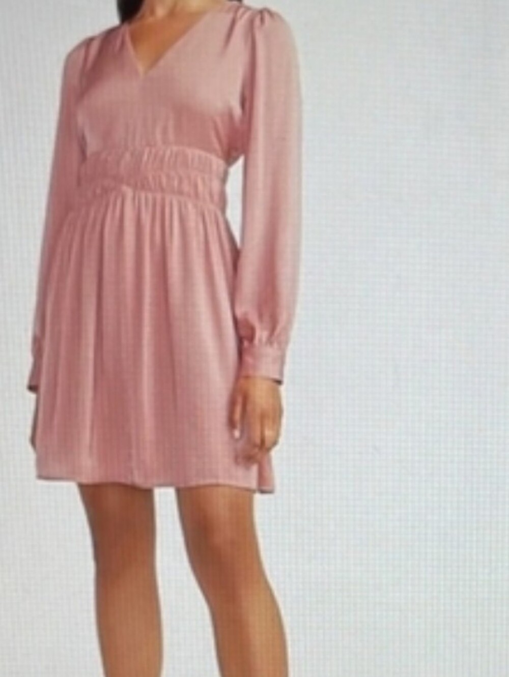 WAIST LONG SLEEVE DRESS